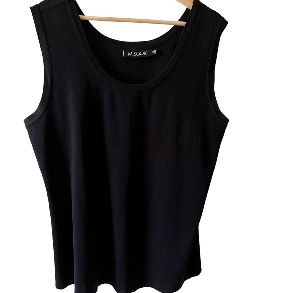 Misook knit plus size 2X black tank